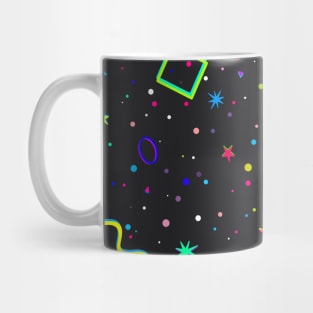 90's 2000's Carpet Pattern Design - y2k Neon Bowling Alley Arcade Movie Theater Skate Rink Carpet Dreamcore Nostalgia Mug